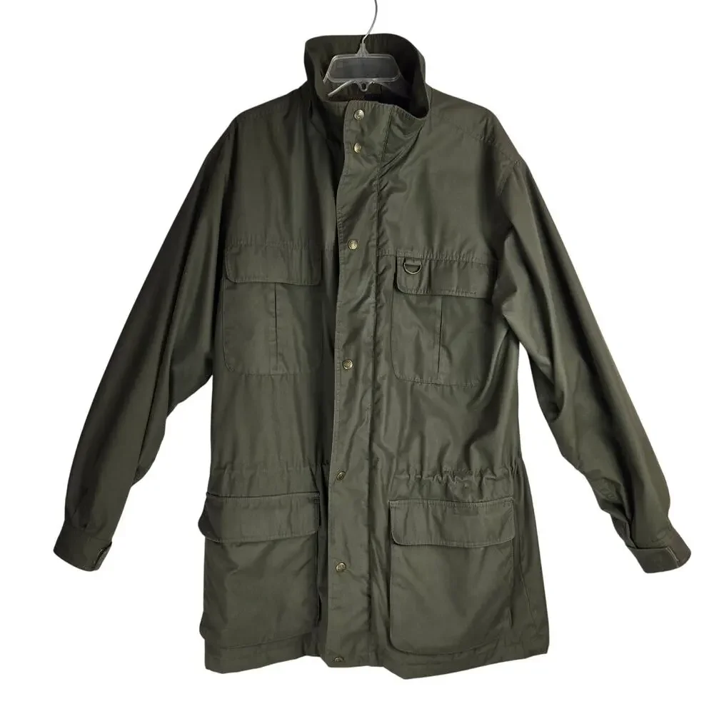 Eddie Bauer VTG Jacket Khaki Green Wool lined  Hunting Men's Large - Picture 3 of 11